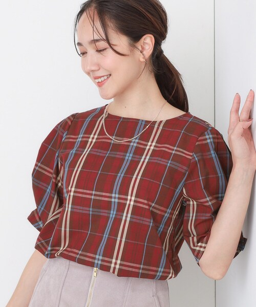 DRESKIP（ドレスキップ） ブラウス シャツ 「S-LL/5分袖」お袖タックで