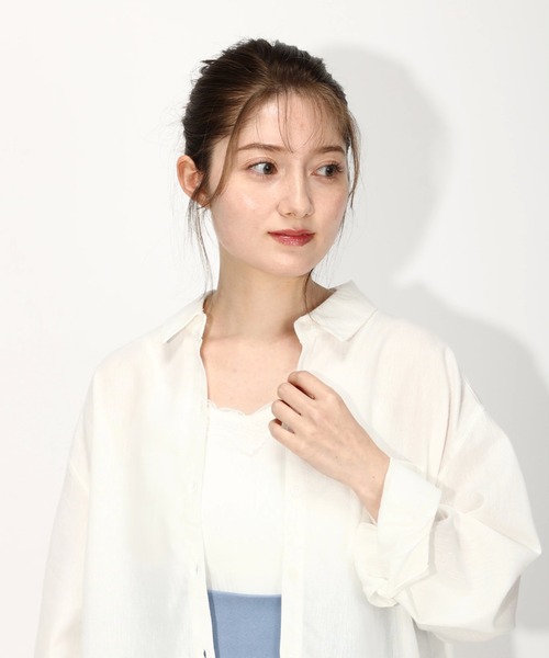 「MISCH MASCH」 長袖シャツ MEDIUM ベージュ レディース_画像5