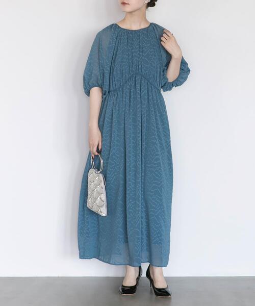 ワンピース ジャガードギャザーパフドレス : ZOZOTOWN Yahoo!店 - 通販