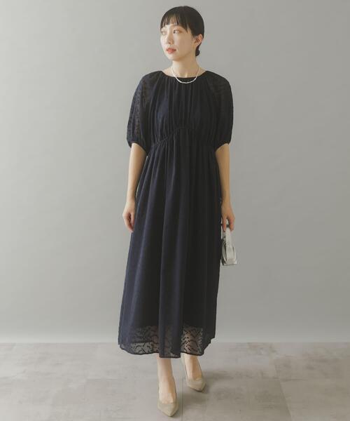 ワンピース ジャガードギャザーパフドレス : ZOZOTOWN Yahoo!店 - 通販