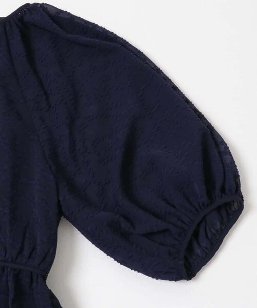 ワンピース 半袖 ジャガードギャザーパフドレス : ZOZOTOWN Yahoo!店