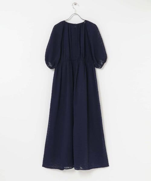 ワンピース 半袖 ジャガードギャザーパフドレス : ZOZOTOWN Yahoo!店