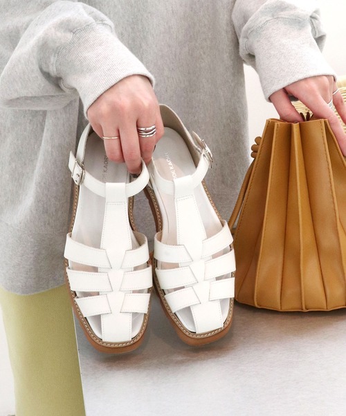 「MODE KAORI」 フラットサンダル 23cm ブラック レディース_画像2