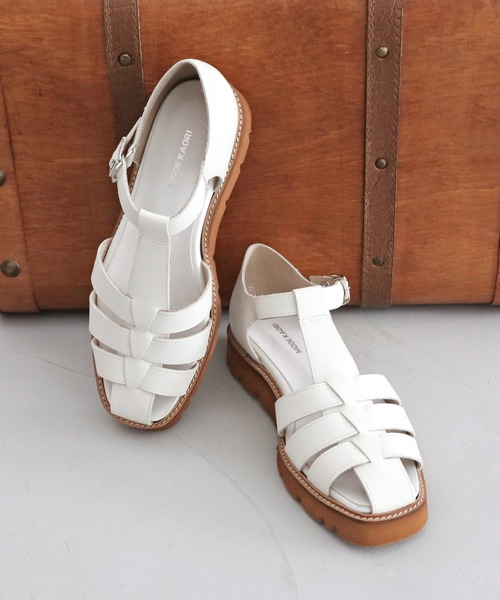 「MODE KAORI」 フラットサンダル 23cm ブラック レディース_画像9