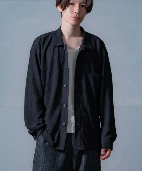 YohjiYamamotpourhomme23ssスタンドカラープリーツシャツ シャツ プリーツ メンズ レディース : ZOZOTOWN Yahoo!店 - 通販