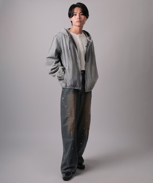 デニムジャケット gジャン 「83」ヴィンテージライク ウォッシュ加工