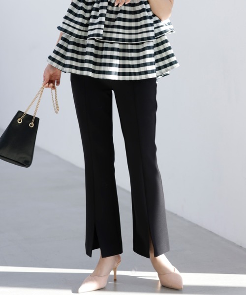 anuans（アニュアンス） パンツ TALL ブラック レディース : ZOZOTOWN