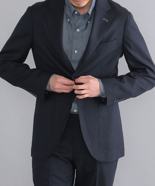 【未使用級美品タグ付き】シップスSHIPS REDAウール テーラードジャケット SHIPS（シップス） テーラードジャケット 48 ブラック メンズ