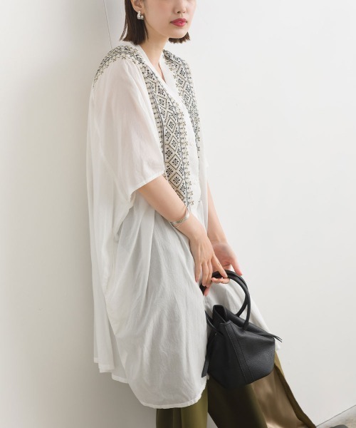 「terrace」 ノースリーブワンピース MEDIUM オフホワイト レディース_画像4