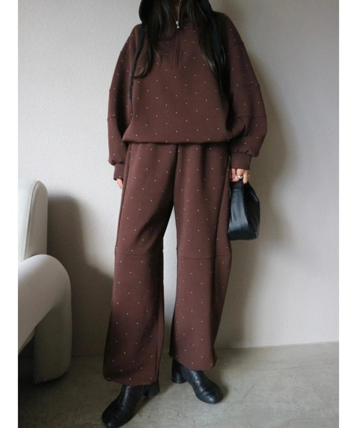 TRUNC トレーナー スウェット Half Zip Sweat SET UP レディース