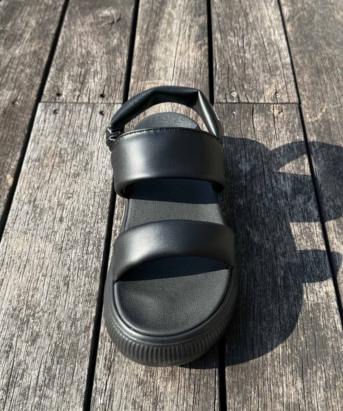 「PUMA」 フラットサンダル 23.0cm ブラック レディース_画像4