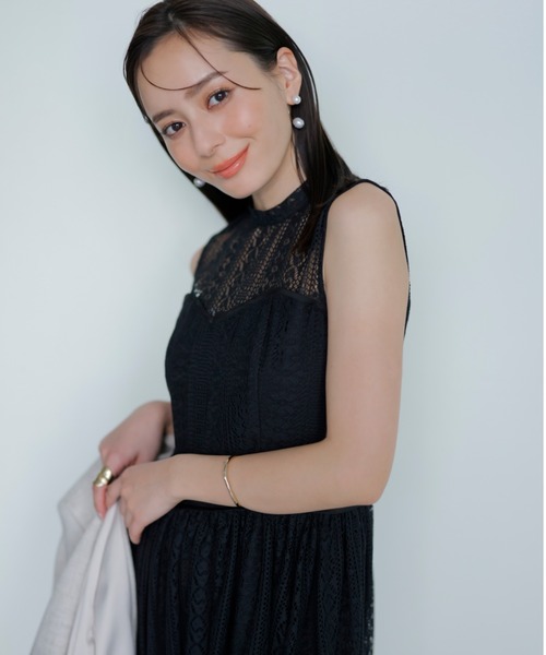 「anuans」 ノースリーブワンピース SMALL アイボリー レディース_画像9