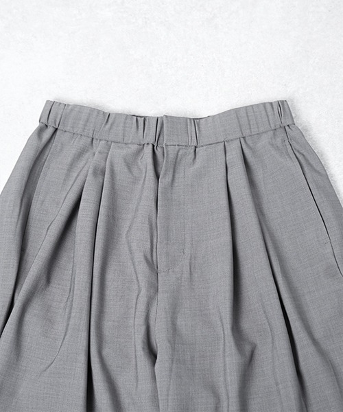ワイドパンツ パンツ ポリスパンワイドパンツ レディースの画像