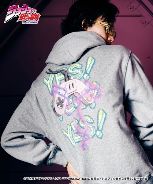 glamb（グラム） プルオーバーパーカー「ジョジョの奇妙な冒険コラボ