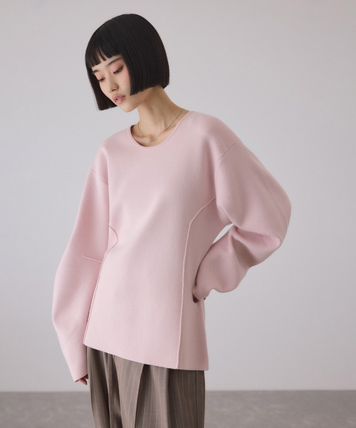 送料込み　ADAM ET ROPÉ アダムエロペ　ピンクニット ADAM ET ROPE'（アダムエロペ） ニット セーター スムースニット