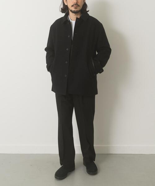 新品未使用＊「wjk」チェスターコート／高級尾州ウール使用／黒Sサイズ WEB限定／尾州ウールビックチェスターコート｜ナノ・ユニバースの通販