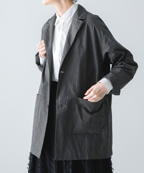 かぐれ テーラードジャケット 1 チャコールグレー レディース