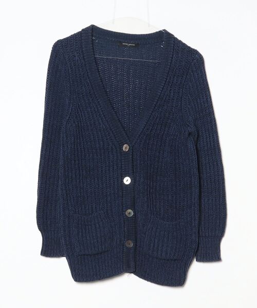 ミニフリル ニットカーディガン　ユナイテッドアローズ　ネイビー UNITED ARROWS（ユナイテッドアローズ）の「ミニフリル ニット