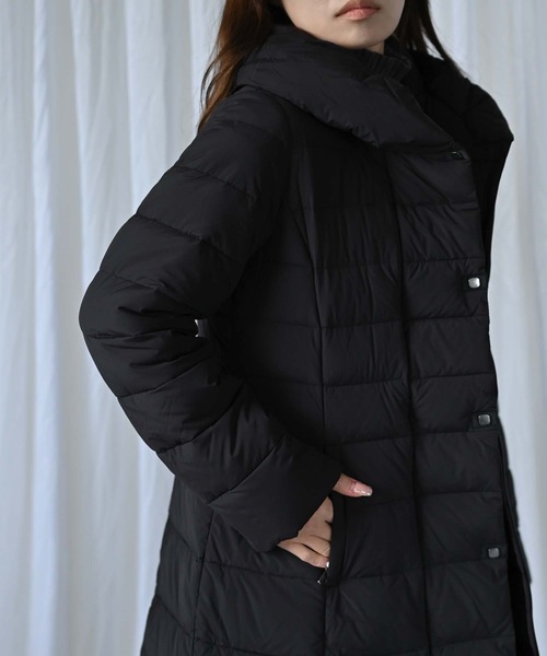 ＆HALF ダウンコート ダウンジャケット ナイロンストレッチダウン