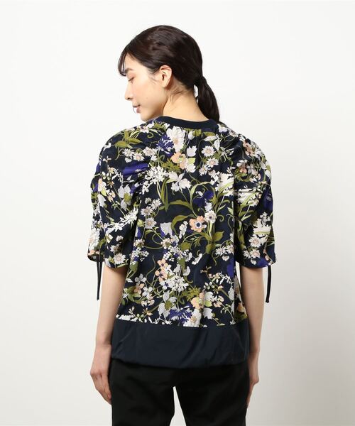 「Re.Verofonna」 半袖ブラウス MEDIUM ネイビー レディース_画像3