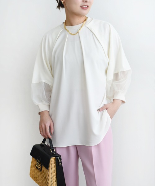 「Eimee Law」 長袖カットソー 38 グレイッシュベージュ レディース_画像7