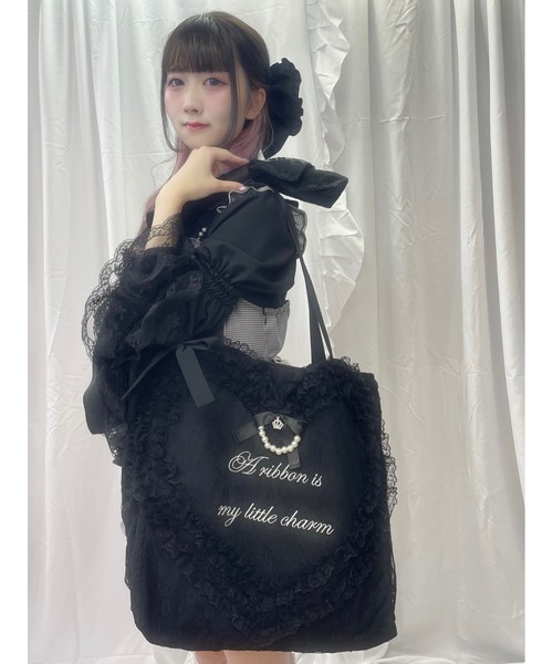 Ank Rouge（アンクルージュ） トートバッグ レースハートのトートBAG