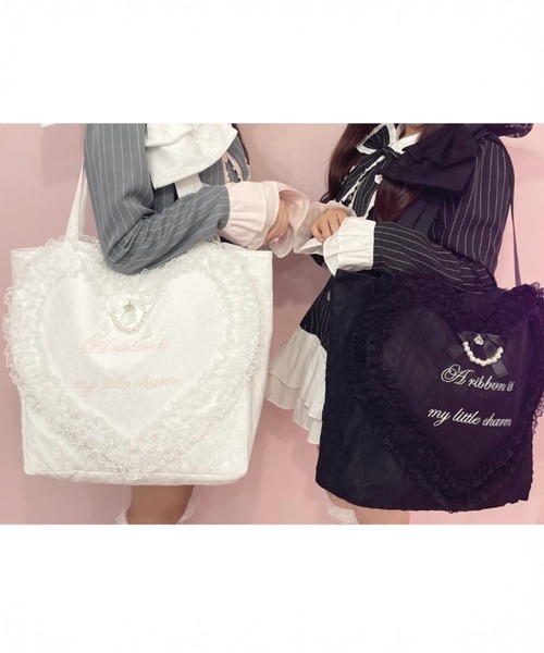 Ank Rouge（アンクルージュ） トートバッグ レースハートのトートBAG 