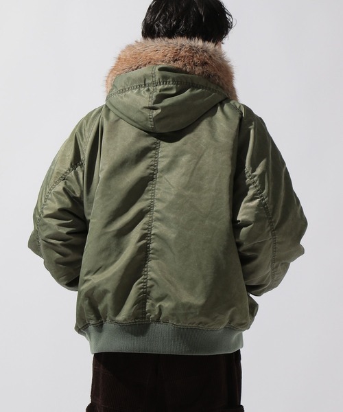 フェード　N-2B ブルゾン　ニコアンド　メンズ　M カーキ　アウター niko and…（ニコアンド） ブルゾン アウター フェードN-2Bブルゾン
