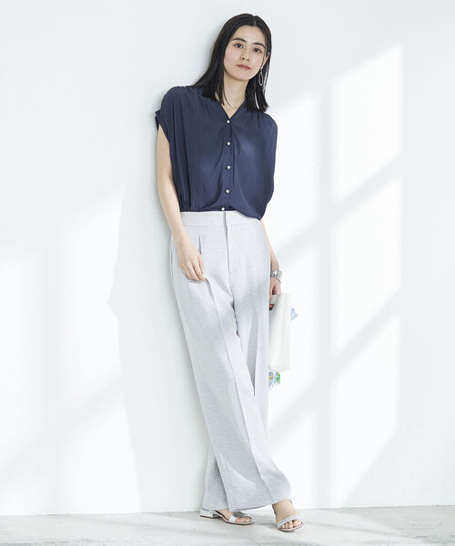 「NOLLEY'S」 スラックス 38 ライトグレー レディース_画像2