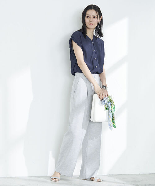 「NOLLEY'S」 スラックス 38 ライトグレー レディース_画像4