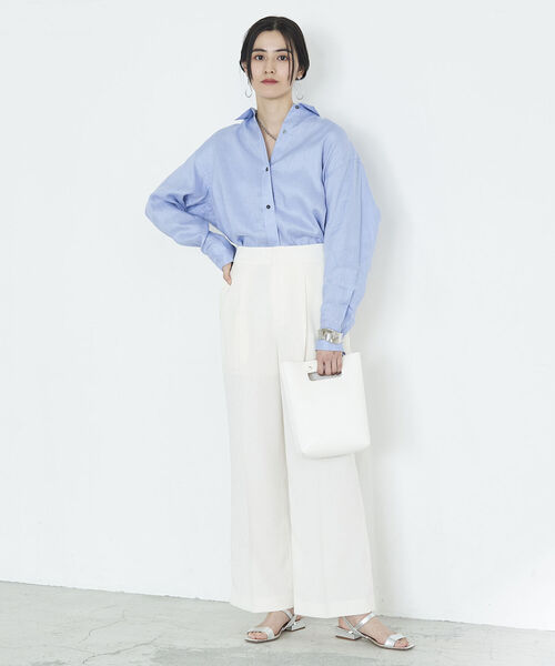 「NOLLEY'S」 スラックス 38 ライトグレー レディース_画像8