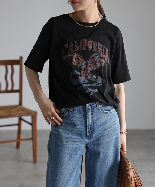 「Bonjour Sagan」 「refined works」半袖Tシャツ FREE グレイッシュベージュ レディース_画像9