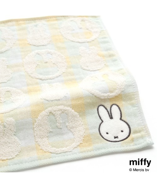 ハンカチ MIFFY ガーゼタオルハンカチ 「パステルチェック