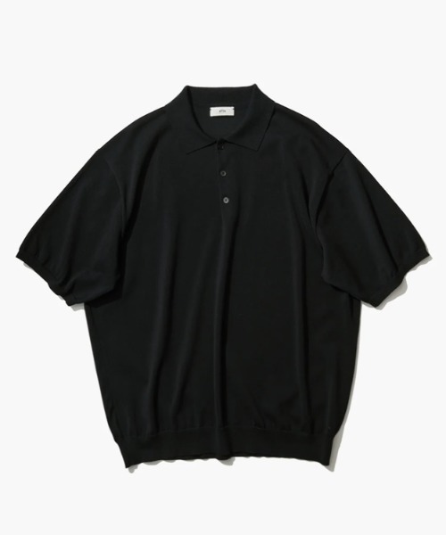 ATON ポロシャツ 黒 06 ATON（エイトン） 半袖ポロシャツ 6 ブラック メンズ : ZOZOTOWN Yahoo
