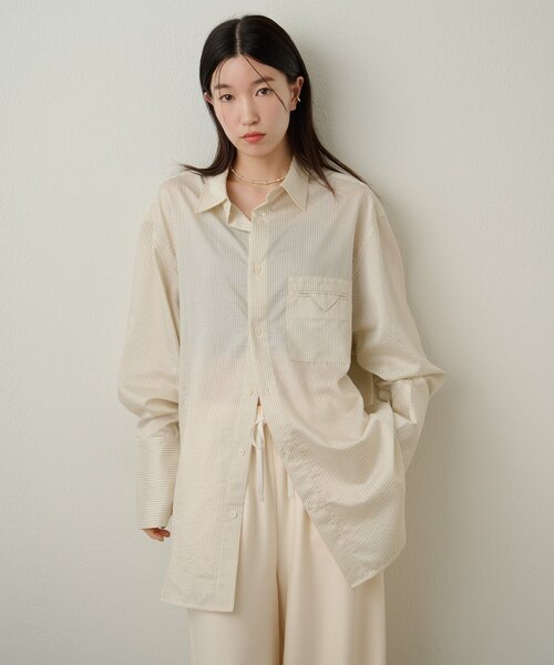 「Omekashi」 長袖シャツ FREE オフホワイト レディース_画像2