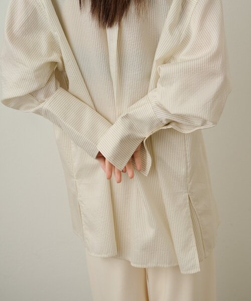 「Omekashi」 長袖シャツ FREE オフホワイト レディース_画像9
