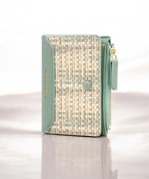 VIBGYOR 財布 urbanfemine./ツイード風 編み込みデザイン コンパクト