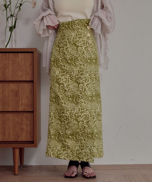 mideal（マイディール） ロング スカート jacquard skirt / ジャガード 