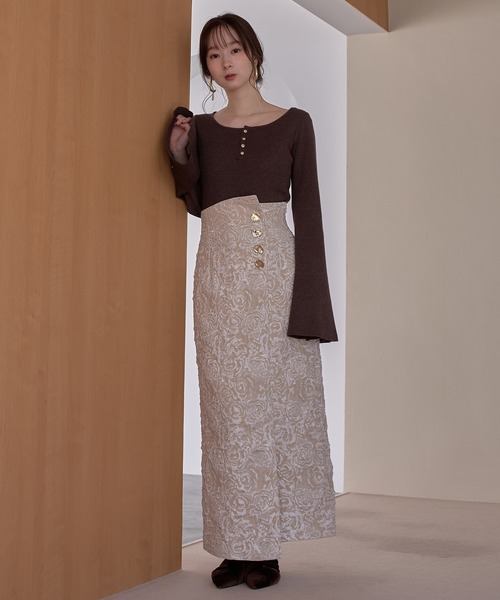 mideal（マイディール） スカート jacquard skirt / ジャガード