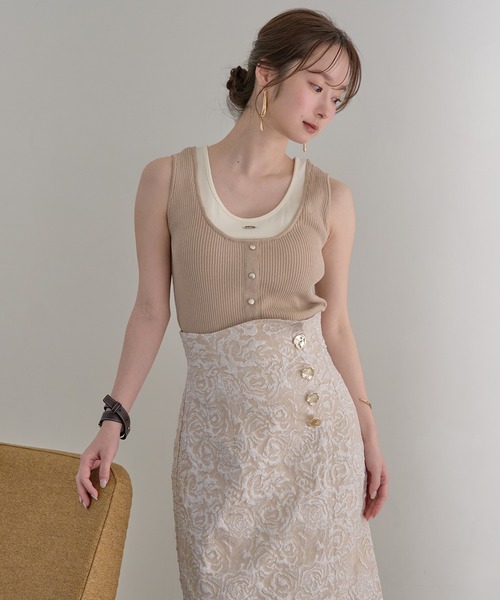 mideal（マイディール） ロング スカート jacquard skirt / ジャガード