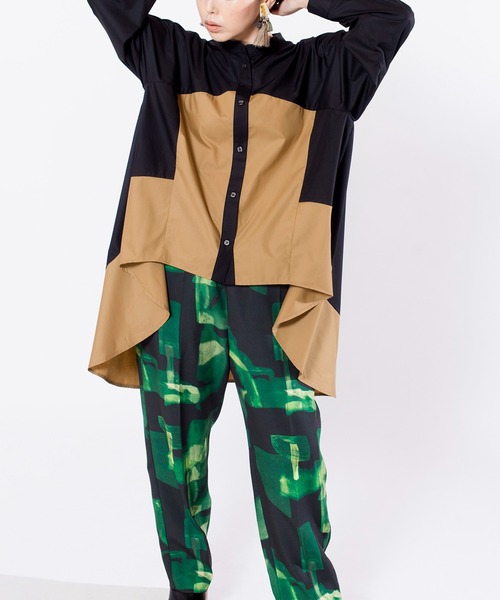 「OSMOSIS」 「loaf」長袖ブラウス ONE SIZE ブラック レディース_画像3