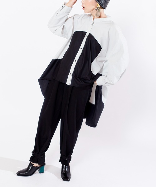 「OSMOSIS」 「loaf」長袖ブラウス ONE SIZE ブラック レディース_画像7