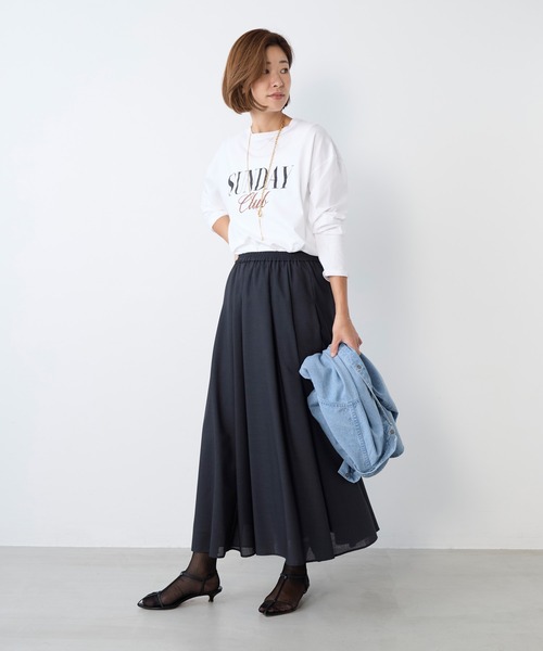 MICA&DEAL（マイカアンドディール） tシャツ SUNDAY Club”ロゴロングT