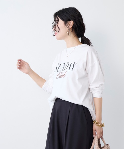 MICA&DEAL（マイカアンドディール） tシャツ SUNDAY Club”ロゴロングT