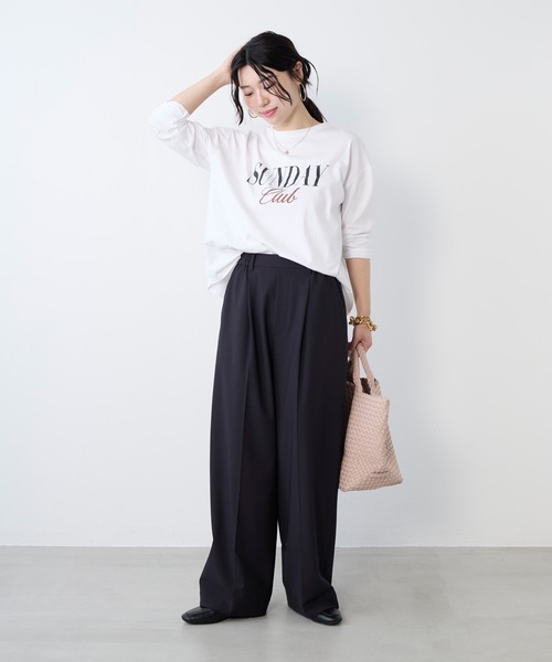 MICA&DEAL（マイカアンドディール） tシャツ SUNDAY Club”ロゴロングT
