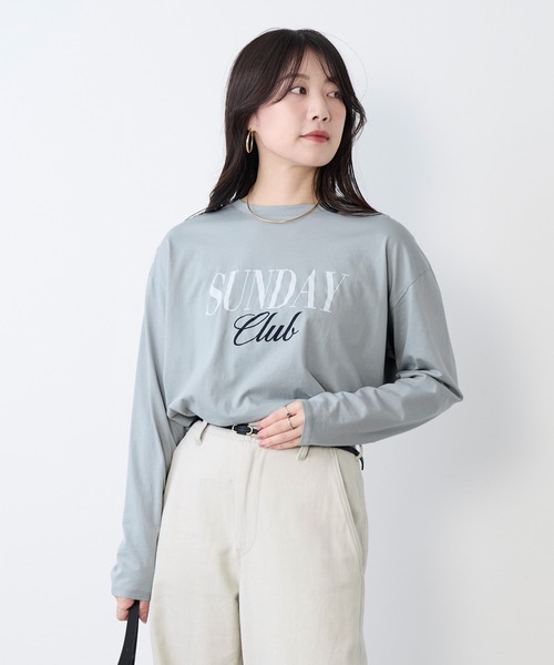 MICA&DEAL（マイカアンドディール） tシャツ SUNDAY Club”ロゴロングT
