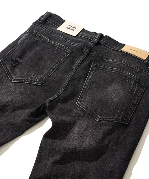 「mnml」 スキニーデニムパンツ LARGE ブラック メンズ_画像8