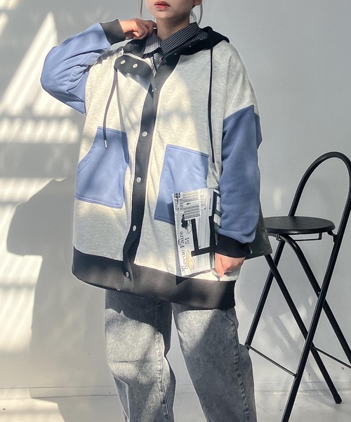 AS KNOW AS（アズノゥアズ） パーカー ビッグシルエット ダブル