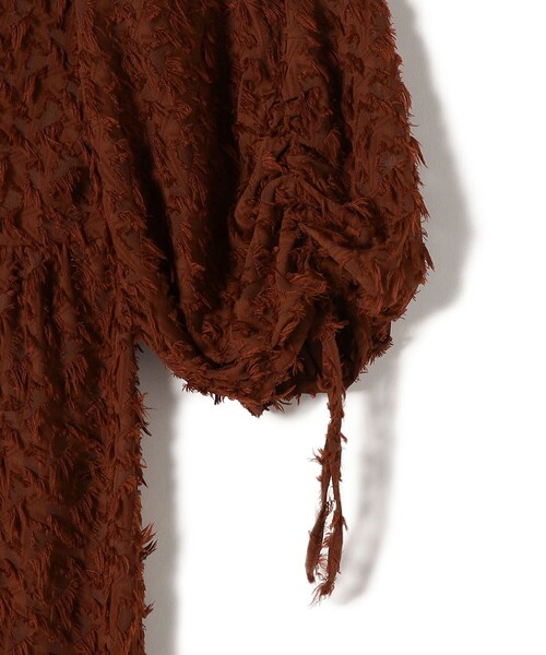 「kaene」 半袖ワンピース ONE SIZE ブラウン レディース_画像5