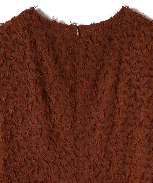 「kaene」 半袖ワンピース ONE SIZE ブラウン レディース_画像9